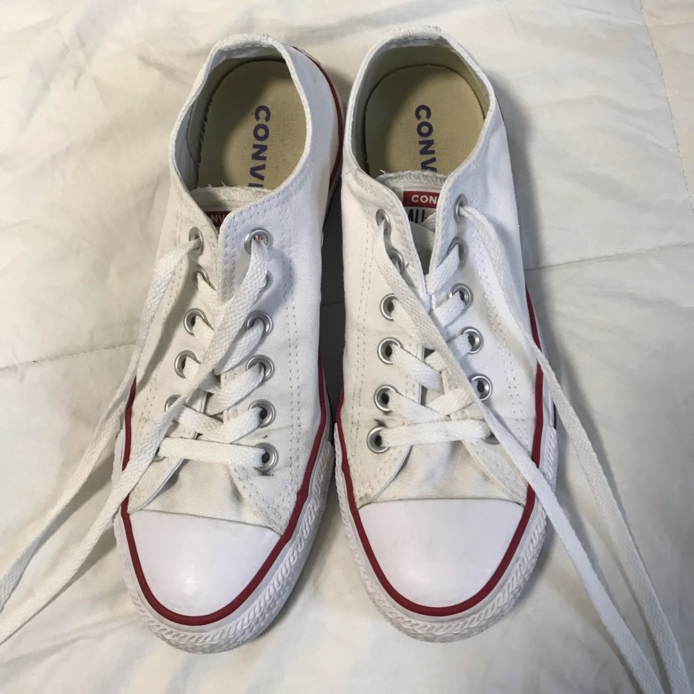 White Converse all stars